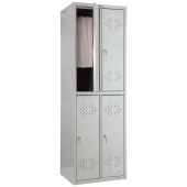 Шкаф для одежды металлический Практик LS-22 (4 отделения, 575x500x1830 мм)
