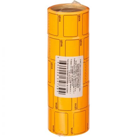 Ценники самоклеящиеся Цена 35x25мм, оранжевая 250шт/рул, 5 рул/уп Ценники самоклеящиеся Цена 35x25мм, оранжевая 250шт/рул, 5 рул/уп