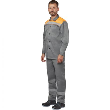 Костюм рабочий летний муж. л16-КБР с СОП сер/оранж (р.44-46) 182-188