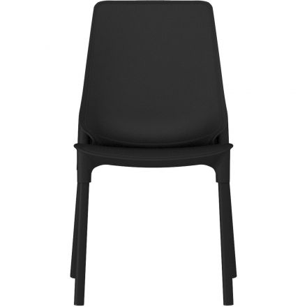 Стул для столовых EL_SHT-S75 пластик черный/черный муар 1882 Стул для столовых EL_SHT-S75 пластик черный/черный муар 1882