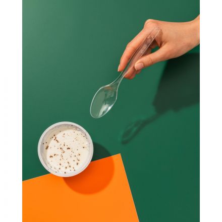 Ложка одноразовая столовая 180мм прозрачная, Комус, ПС, 50шт/уп Ложка одноразовая столовая 180мм прозрачная, Комус, ПС, 50шт/уп