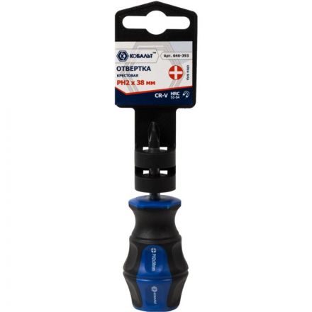 Отвертка Ultra Grip КОБАЛЬТ PH-2 х 38 мм CR-V, 646-393 Отвертка Ultra Grip КОБАЛЬТ PH-2 х 38 мм CR-V, 646-393