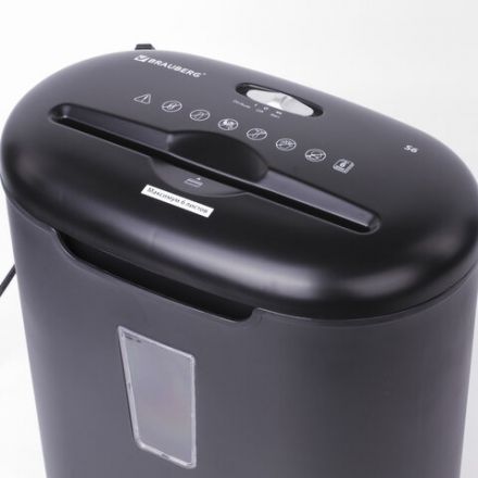 Уничтожитель (шредер) BRAUBERG S6, 3 уровень секретности, фрагменты 5х34 мм, 6 листов, корзина 16 литров, 530963