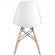 Стул для столовых Eames белый (пластик/металл/деревянные ножки)