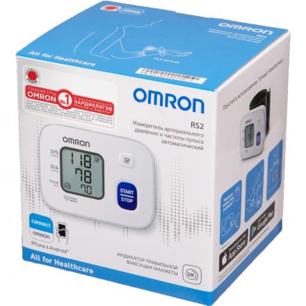 Тонометр OMRON RS2 на запястье Тонометр OMRON RS2 на запястье