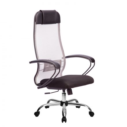 Кресло Метта комплект 11 светло-серое, хром