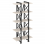 Loft Стеллаж на колесных опорах-5 полок VR.L-MST.K-5.4V Денвер светлый/Чёрный металл 800*400*1704