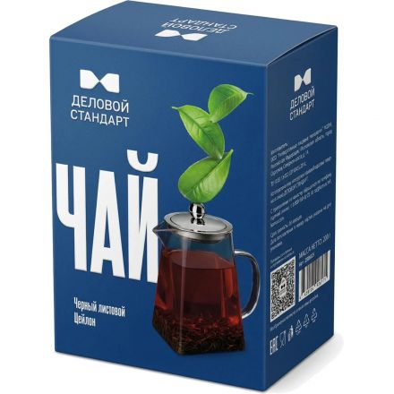 Чай Деловой Стандарт Цейлон листовой черный, 200г