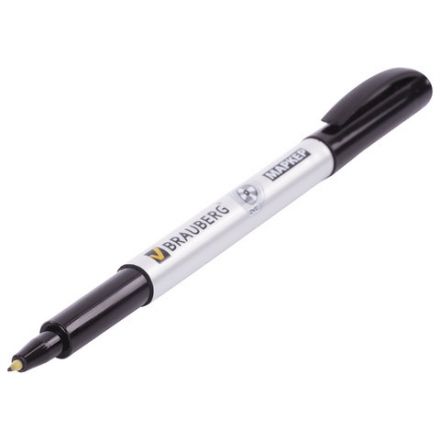 Маркер для CD и DVD BRAUBERG, ЧЕРНЫЙ, тонкий наконечник, 1 мм, 150418 Маркер для CD и DVD BRAUBERG, ЧЕРНЫЙ, тонкий наконечник, 1 мм, 150418
