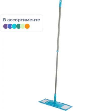 Швабра флаундер 40х10см с насадкой из микрофибры 67-120см HD1027C