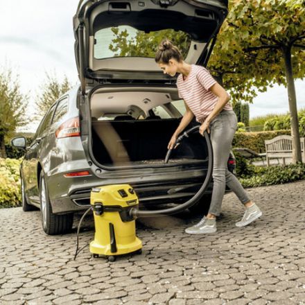 Пылесос хозяйственный KARCHER WD 3 P, мусоросборник 17 л, мощность 1000 Вт, желтый, 1.628-170.0 Пылесос хозяйственный KARCHER WD 3 P, мусоросборник 17 л, мощность 1000 Вт, желтый, 1.628-170.0