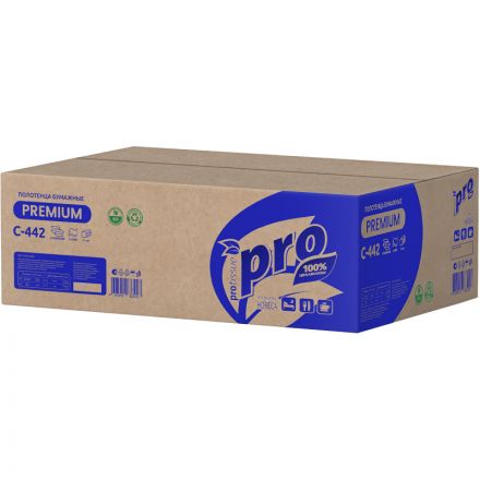 Полотенца бумажные Z слож PROtissue 2сл 200л 21пач/уп С442