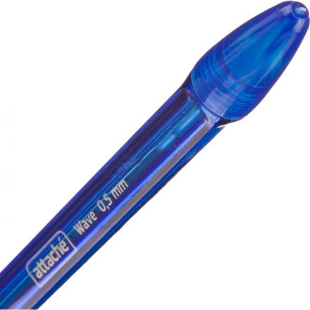 Ручка шариковая неавтомат. Attache Wave линия 0,5мм, масл,син,манж Ручка шариковая неавтомат. Attache Wave линия 0,5мм, масл,син,манж