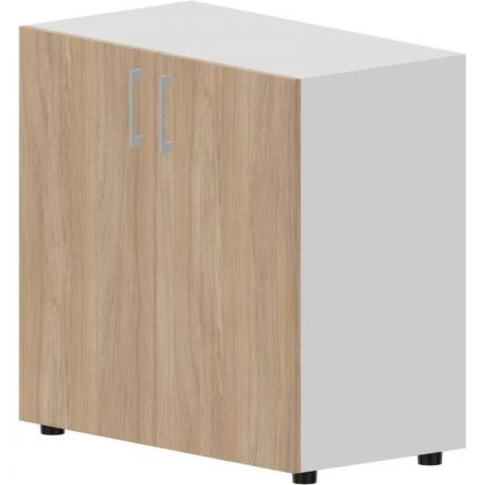 Шкаф Artwood для документов 80х44х80, ручки - алюм Белый/Дуб св OMLS762BLOW