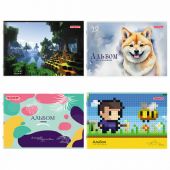 Альбом для рисования А4, 32 листа, скоба, обложка офсет, ПИФАГОР, 203х288 мм, "МИКС-2", 107110 Альбом для рисования А4, 32 листа, скоба, обложка офсет, ПИФАГОР, 203х288 мм, "МИКС-2", 107110