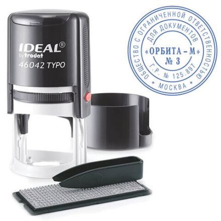 Печать самонаборная 1,5-круга, оттиск D=42 синий,TRODAT IDEAL 46042DB-R1,5, крышка, КАССА В КОМПЛЕКТЕ, 161484 Печать самонаборная 1,5-круга, оттиск D=42 синий,TRODAT IDEAL 46042DB-R1,5, крышка, КАССА В КОМПЛЕКТЕ, 161484