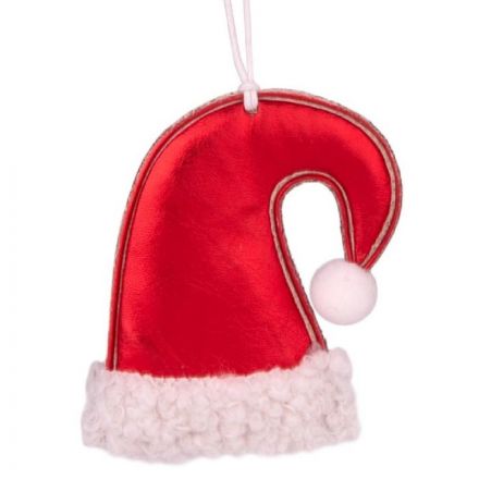 Украшение новогоднее подвесное Красный колпак 6,5x1,5x7,5см 86380