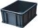 Ящик 400х300х180 сплошной, с внешней ручкой  серый