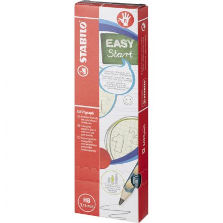 Карандаш чернографитный EASYgraph, ТРЕХГРАННЫЙ С УГЛУБЛЕНИЯМИ, ДЛЯ ПРАВШЕЙ Карандаш чернографитный EASYgraph, ТРЕХГРАННЫЙ С УГЛУБЛЕНИЯМИ, ДЛЯ ПРАВШЕЙ