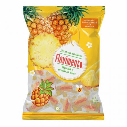Мармелад жевательный "Дольки Ананаса" FLAVIMENTO, 500 г, в индивидуальной упаковке, УТ-00002395