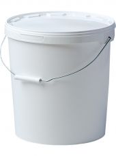 Ведро 18л. круглое, с ручкой металл, с белой крышкой белый Ведро 18л. круглое, с ручкой металл, с белой крышкой белый