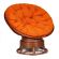 Кресло-качалка Папасан/Papasan (W 23/01 B) /с подушкой/ 115х78х104см, пекан орех, ткань оранжевый, с 23 Кресло-качалка Папасан/Papasan (W 23/01 B) /с подушкой/ 115х78х104см, пекан орех, ткань оранжевый, с 23