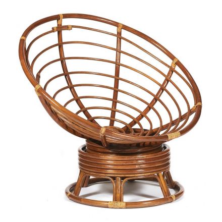 Кресло-качалка Папасан/Papasan (W 23/01 B) /с подушкой/ 115х78х104см, пекан орех, ткань оранжевый, с 23 Кресло-качалка Папасан/Papasan (W 23/01 B) /с подушкой/ 115х78х104см, пекан орех, ткань оранжевый, с 23