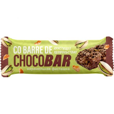 Батончик Co barre de Chocolat Карамельная Фисташка мультизлак, 27гx16шт/уп