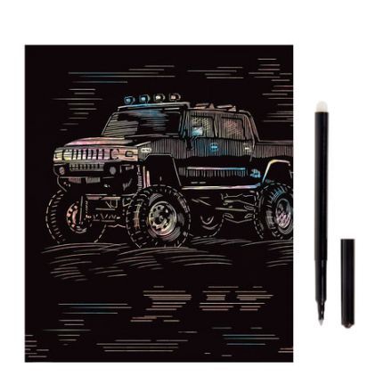 Гравюра с эффектом голографии "Hummer (Хаммер)", 18х24 см, основа, штихель, LORI, Гр-208 Гравюра с эффектом голографии "Hummer (Хаммер)", 18х24 см, основа, штихель, LORI, Гр-208