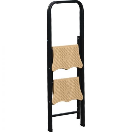 Стремянка MK802P стальная 2 ступени Алюмет односторонняя, ALUMET