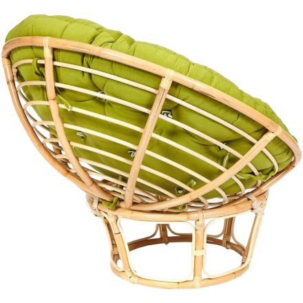 Кресло PAPASAN ECO P115-1/SP STD / c под, ремеш /, натур, флок Олива, 23