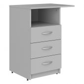 Тумба приставная SC-3D.2A Серый 600х450х760 SIMPLE Тумба приставная SC-3D.2A Серый 600х450х760 SIMPLE