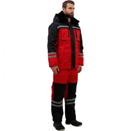 Костюм рабочий зимний з03-КПК крсн/чер (р.44-46) 182-188 Костюм рабочий зимний з03-КПК крсн/чер (р.44-46) 182-188