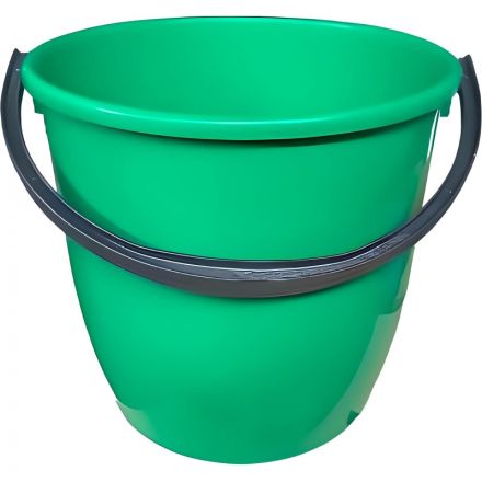 Ведро хозяйственное Крепыш 13л пластиковое зеленое