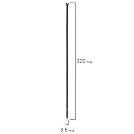 Стяжка (хомут) нейлоновая сверхпрочная POWER LOCK, 3,6x300 мм, КОМПЛЕКТ 100 шт., черная, SONNEN, 607917 Стяжка (хомут) нейлоновая сверхпрочная POWER LOCK, 3,6x300 мм, КОМПЛЕКТ 100 шт., черная, SONNEN, 607917