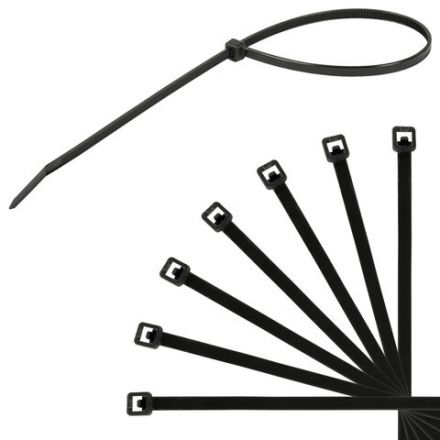 Стяжка (хомут) нейлоновая сверхпрочная POWER LOCK, 3,6x300 мм, КОМПЛЕКТ 100 шт., черная, SONNEN, 607917 Стяжка (хомут) нейлоновая сверхпрочная POWER LOCK, 3,6x300 мм, КОМПЛЕКТ 100 шт., черная, SONNEN, 607917