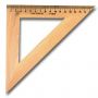 Треугольник деревянный, угол 45, 18 см, УЧД, МОЖГА, С15