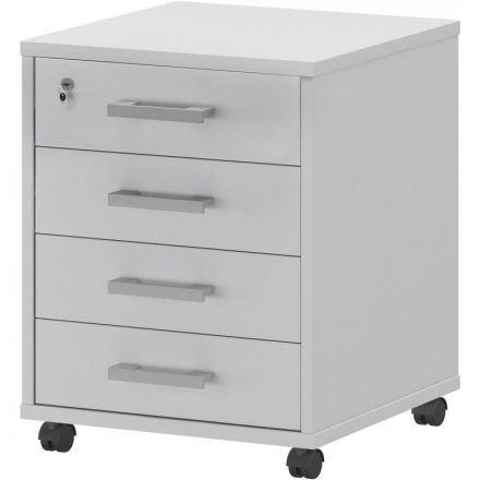 Тумба PT Арго . подкатная 4 ящика АТЛ-04 белый