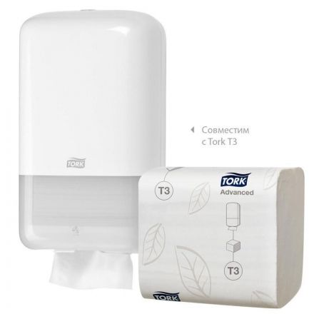Туалетная бумага листовая Tork Advanced Т3 114271 2-слойная 36 пачек по 242 листа СПб