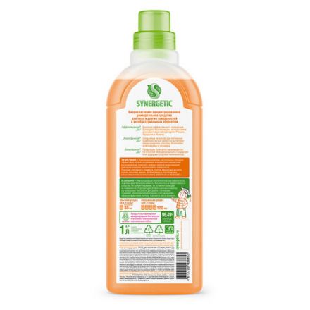Средство для мытья пола и поверхностей 1 л SYNERGETIC, c дезинфицирующим эффектом, биоразлагаемое, 101100 Средство для мытья пола и поверхностей 1 л SYNERGETIC, c дезинфицирующим эффектом, биоразлагаемое, 101100