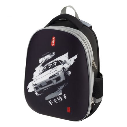 Ранец Först School Base "Street racing" 39*30*18см, 2 отделения, 2 кармана, анатомическая спинка