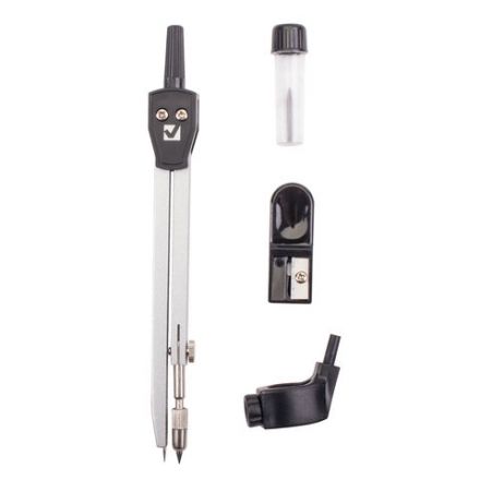 Готовальня BRAUBERG "Architect", 4 предмета: циркуль 135 мм, держатель для карандашей, точилка, грифель, 210657 Готовальня BRAUBERG "Architect", 4 предмета: циркуль 135 мм, держатель для карандашей, точилка, грифель, 210657