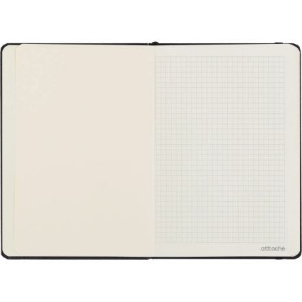 Бизнес-блокнот Attache А5(148x218мм), Эссэ,балакр,резин,клетка,черный,80 л Бизнес-блокнот Attache А5(148x218мм), Эссэ,балакр,резин,клетка,черный,80 л