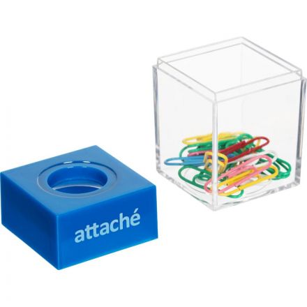 Скрепочница Attache магнитная пластиковая со скрепками Скрепочница Attache магнитная пластиковая со скрепками