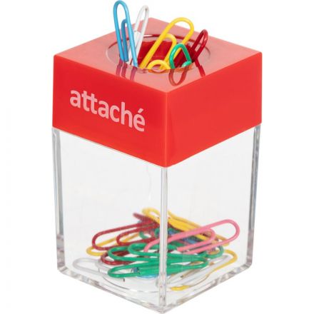 Скрепочница Attache магнитная пластиковая со скрепками Скрепочница Attache магнитная пластиковая со скрепками