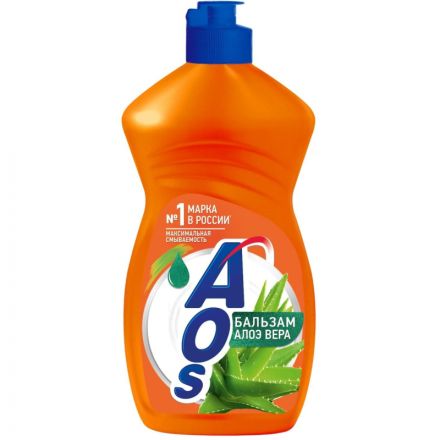 Средство для мытья посуды AOS Бальзам Алое вера 450гр Средство для мытья посуды AOS Бальзам Алое вера 450гр