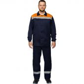 Костюм рабочий летний муж. л16-КБР с СОП син/оранж (р.60-62) 182-188