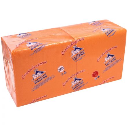 Салфетки бумажные Profi Pack 1сл 33х33см оранжевый 250шт/уп Салфетки бумажные Profi Pack 1сл 33х33см оранжевый 250шт/уп