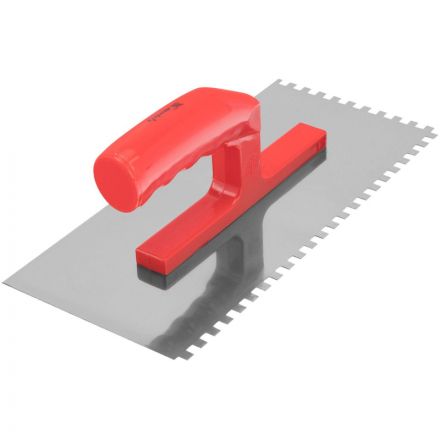 Гладилка стальная 280х130 мм зуб 6х6 пластмассовая ручка Matrix 86775 Гладилка стальная 280х130 мм зуб 6х6 пластмассовая ручка Matrix 86775