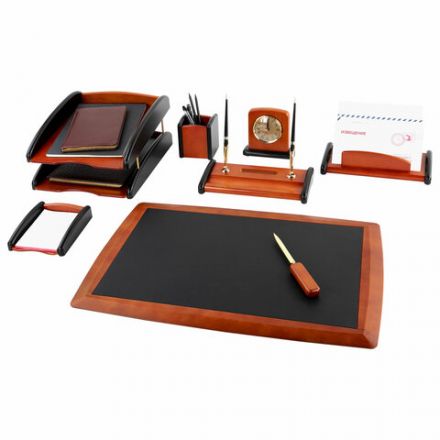 Набор настольный GALANT "Cayman" из дерева, 8 предметов, цвет "палисандр/чёрный", 238160 Набор настольный GALANT "Cayman" из дерева, 8 предметов, цвет "палисандр/чёрный", 238160